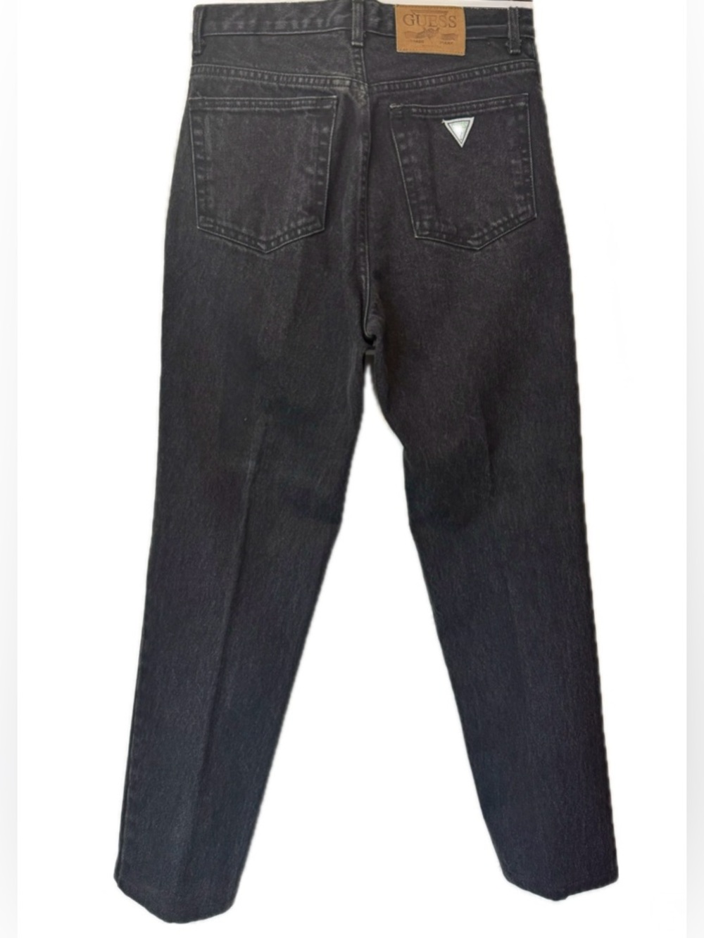 Vintage 90s Guess USA Mom Jeans Black 32x32 High Rise Tapered Made in USA Y2K